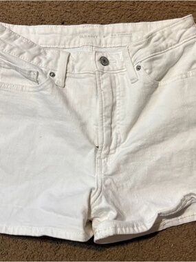 Old Navy White Straight Denim Shorts
